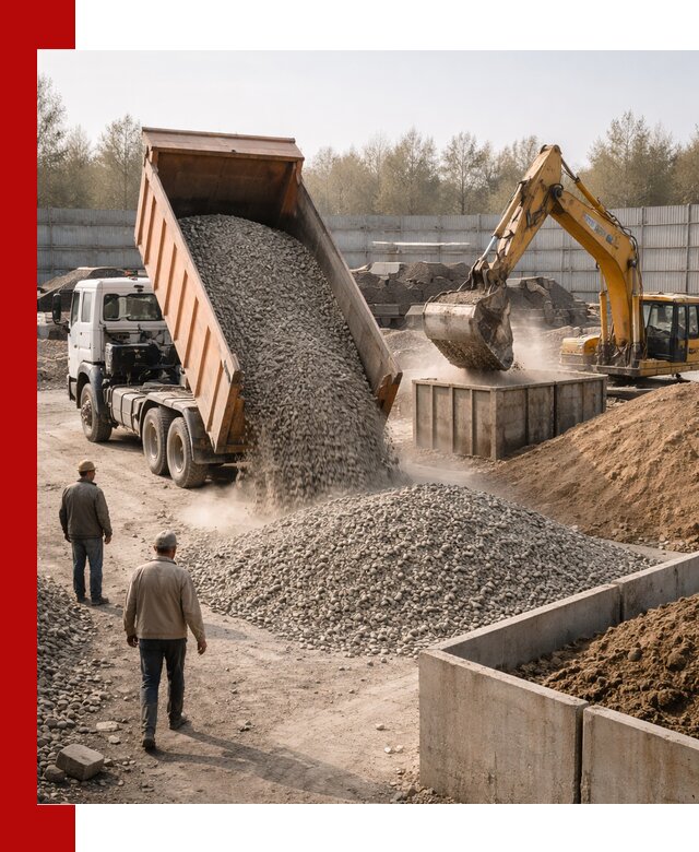 Доставка нерудных материалов с погрузкой и разгрузкой в Карасуке