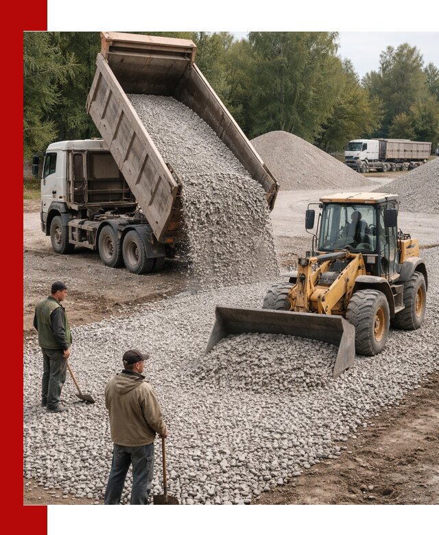 Купить гравийный щебень фракция 20-40 в Карасуке с доставкой