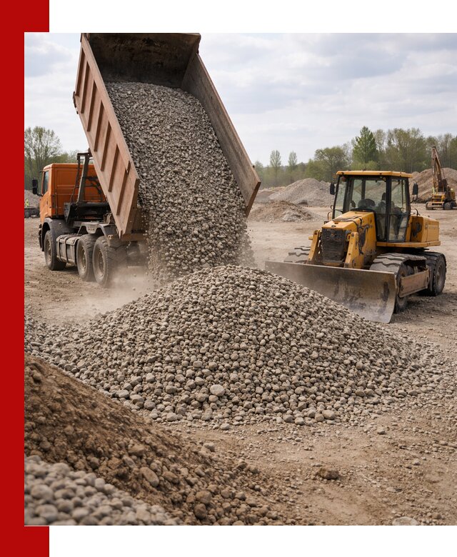 Доставка гравийного щебня фракции 40-70 в Карасуке