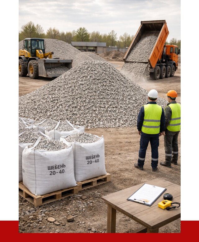 Известняковый щебень 20-40 в Карасуке от 2133 р. ПРОНЕРУДКск