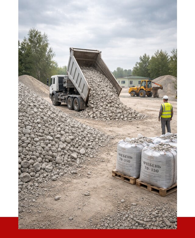 Известняковый щебень фракция 70-150 в Карасуке от 1270 р. | ПРОНЕРУДКск