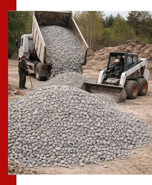 Доставка доломитового щебня в Карасуке напрямую от карьера