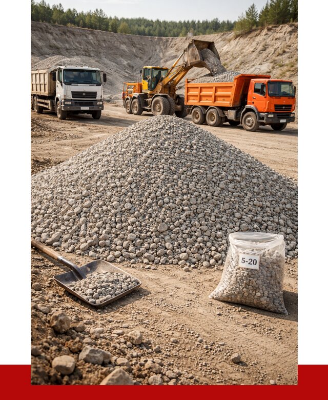 Доломитовый щебень фр. 5-20 в Карасуке от 4266 р. | ПРОНЕРУДКск