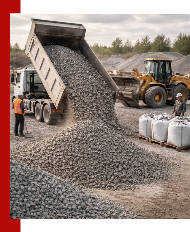 Бетонный щебень фракция 5–20 с доставкой в Карасуке