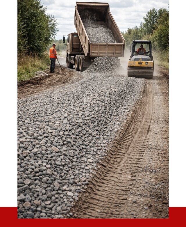 Щебень для отсыпки дороги в Карасуке от 2742 р. ПРОНЕРУДКск
