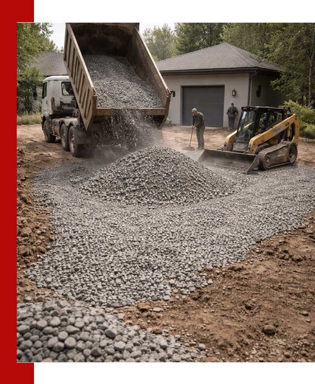 Щебень для парковки в Карасуке: доставка и укладка качественного материала