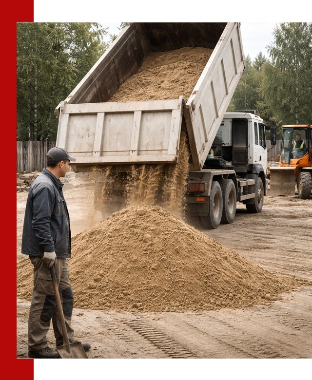 Доставка и продажа песка с разгрузкой в Карасуке