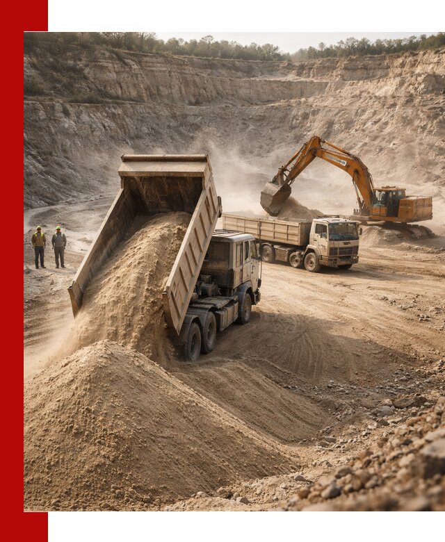 Карьерный песок навалом с доставкой в Карасуке