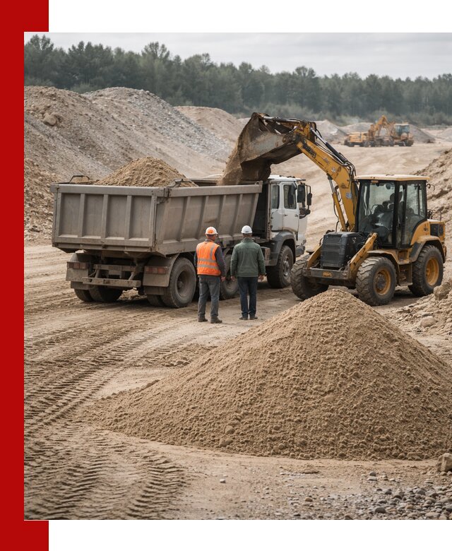 Карьерный среднезернистый песок с доставкой в Карасуке