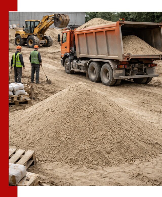Доставка и продажа мытого речного песка в Карасуке