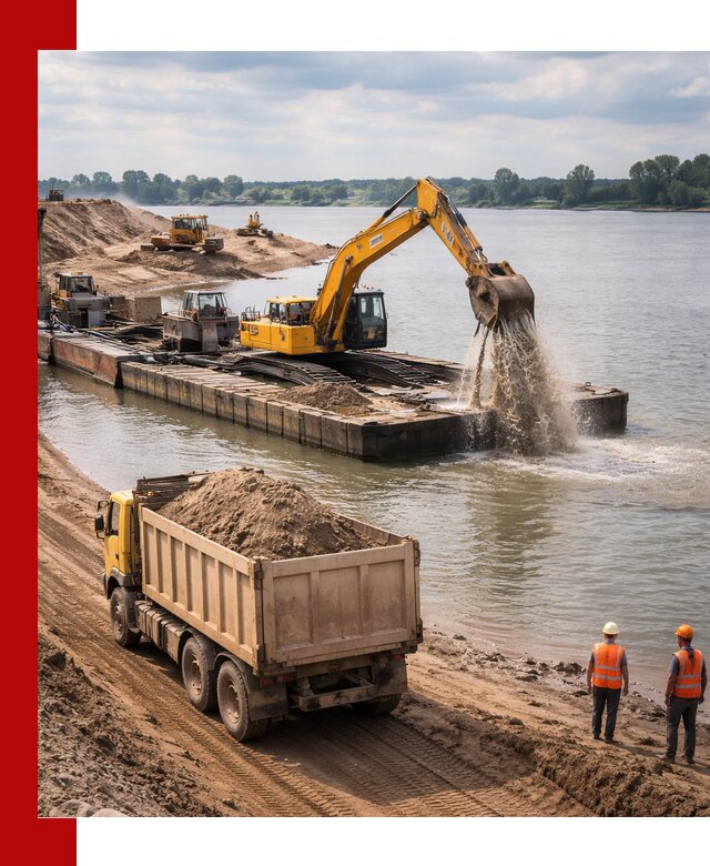 Намывной песок с доставкой в Карасуке оптом и в розницу