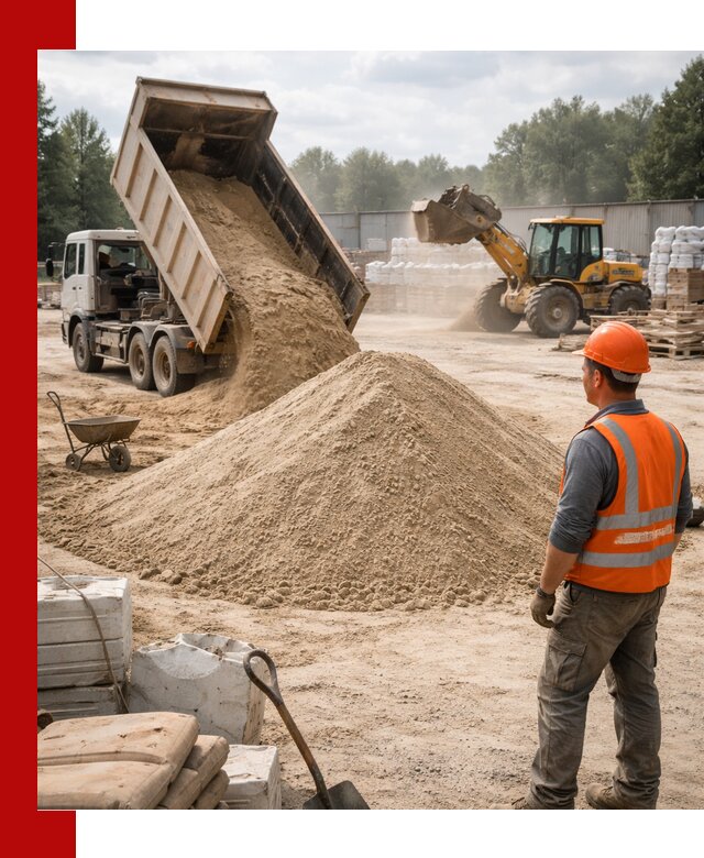 Доставка строительного песка с самосвалом в Карасуке