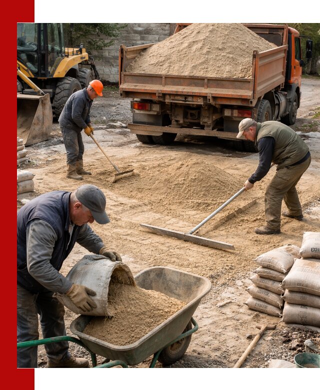 Поставка песка для стяжки в Карасуке с быстрой доставкой