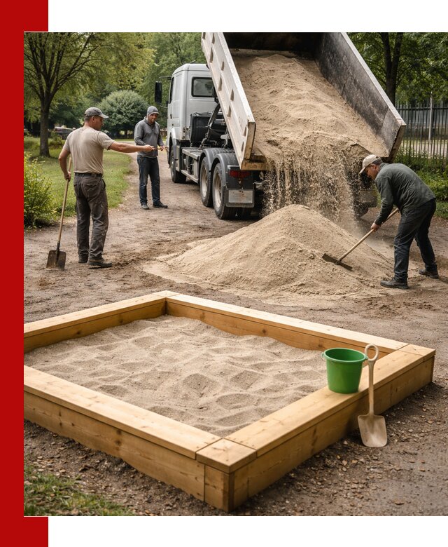 Песок для песочницы с доставкой в Карасуке недорого и чистый