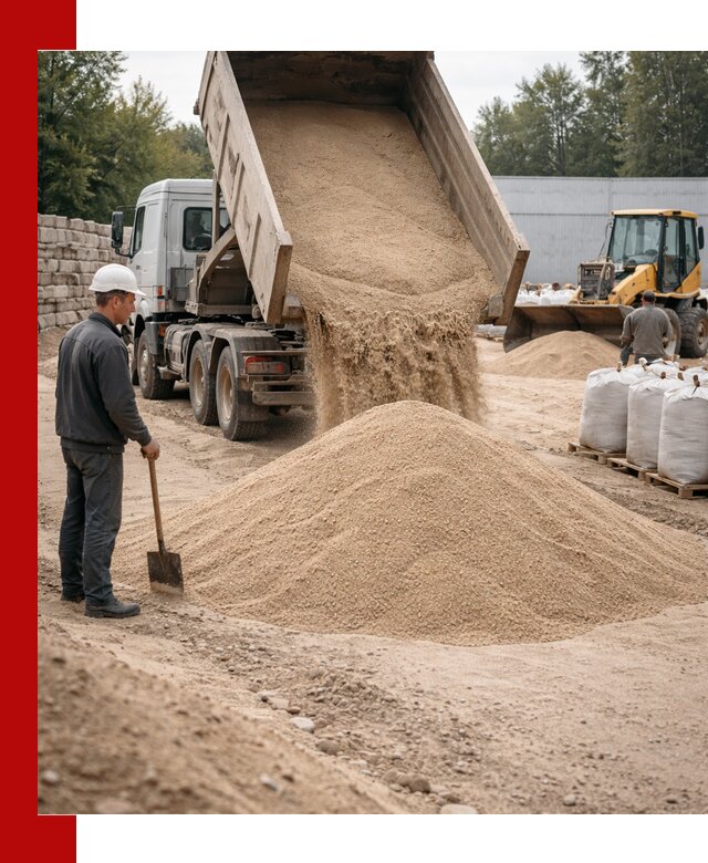Кварцевый песок фракция 0–3 мм с доставкой в Карасуке