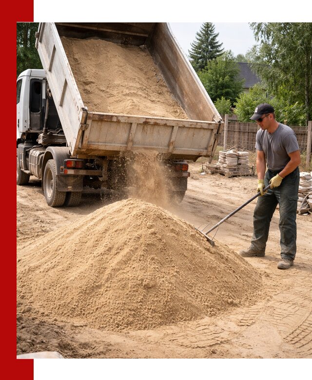 Доставка сухого песка самосвалами в Карасуке