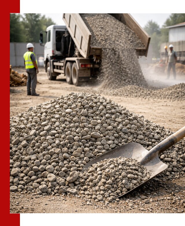 Доставка гравия фракции 20-40 в Карасуке с самосвалами