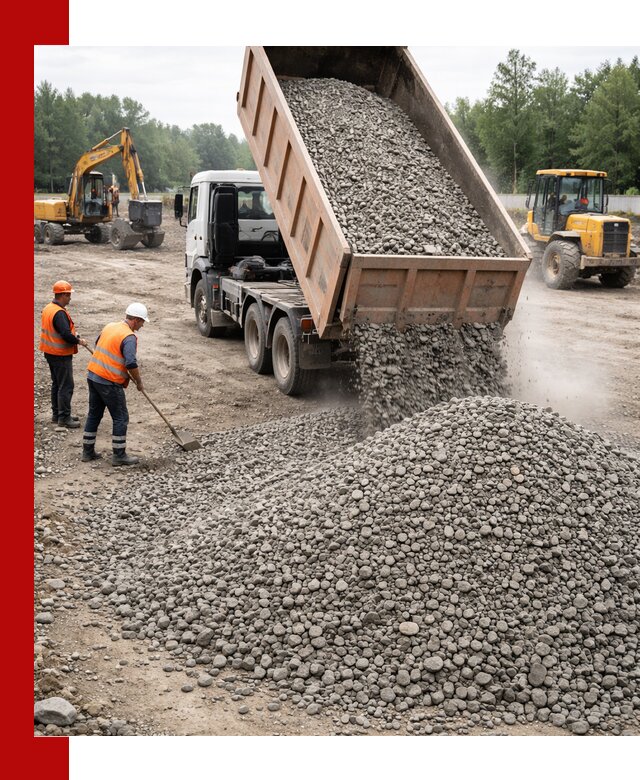 Доставка гравия фракции 40-70 в Карасуке оптом и в розницу