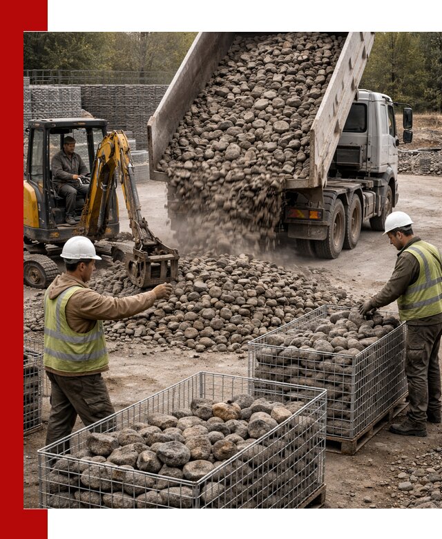 Камень для габионов фракция 100–201 в Карасуке