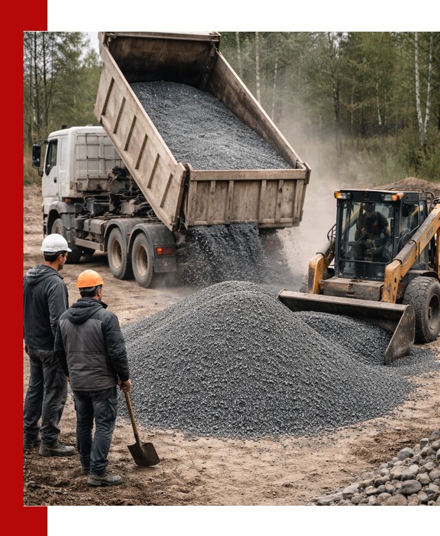 Гранитный отсев 0-5 с доставкой и разгрузкой в Карасуке