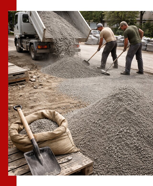 Отсев для тротуарной плитки в Карасуке — доставка и укладка