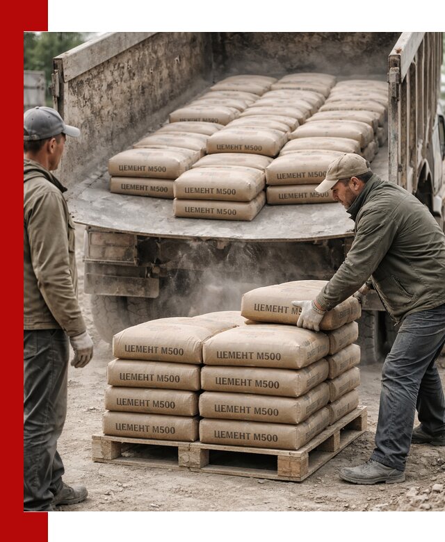 Цемент М500 с доставкой самосвалом в Карасуке