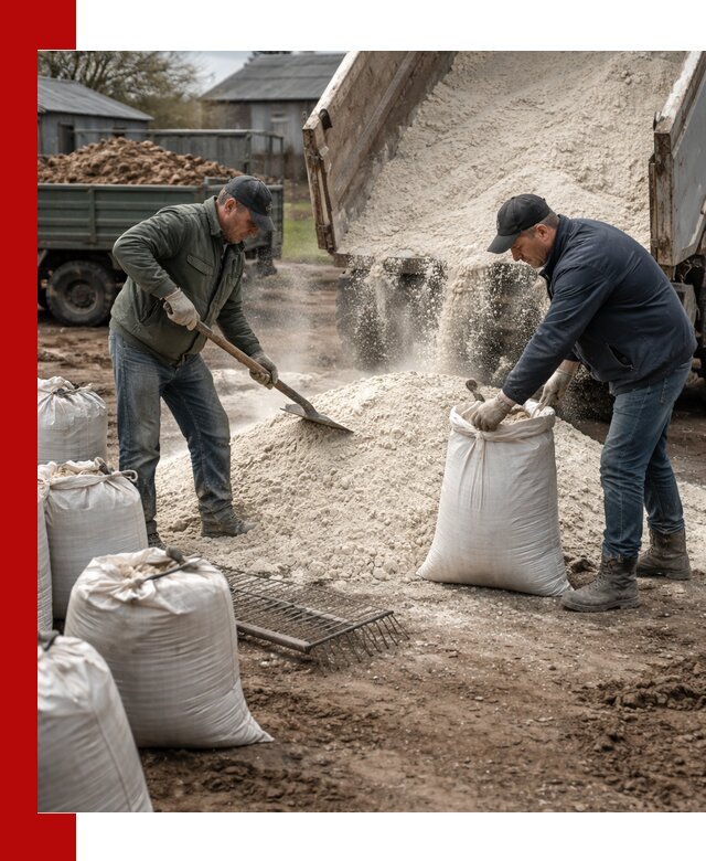 Доставка извести пушонки в Карасуке оптом и мелким оптом