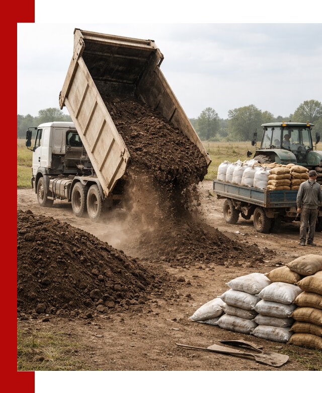 Доставка грунта и удобрений оптом в Карасуке для сельхоз и строительства