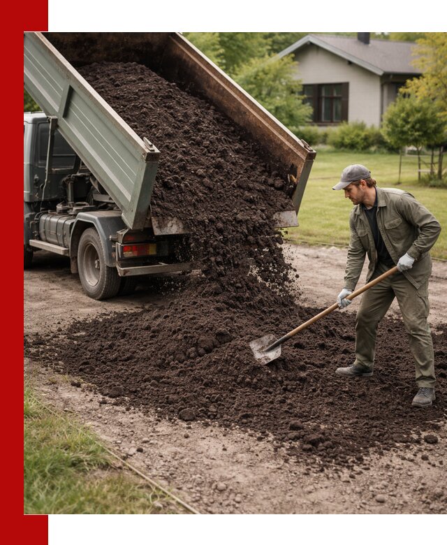 Чернозем для газона с доставкой в Карасуке быстро и качественно