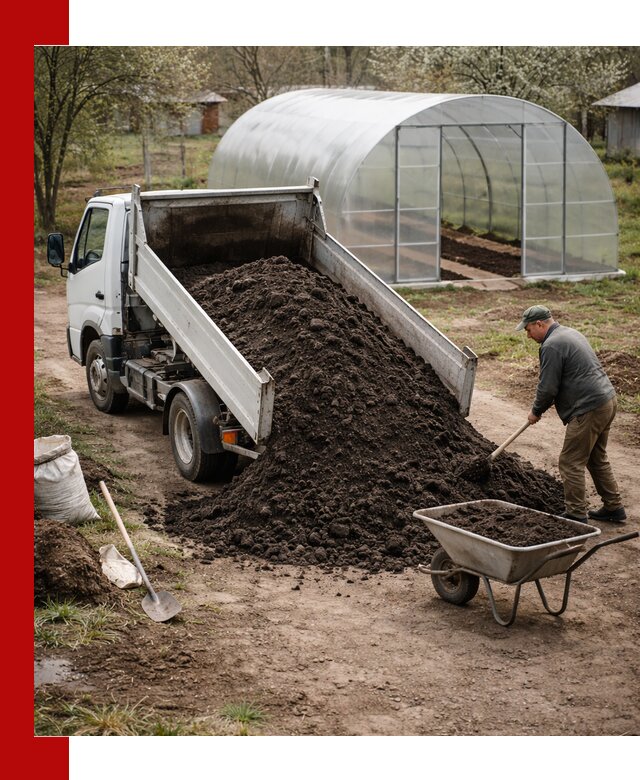 Чернозем для теплицы с доставкой в Карасуке