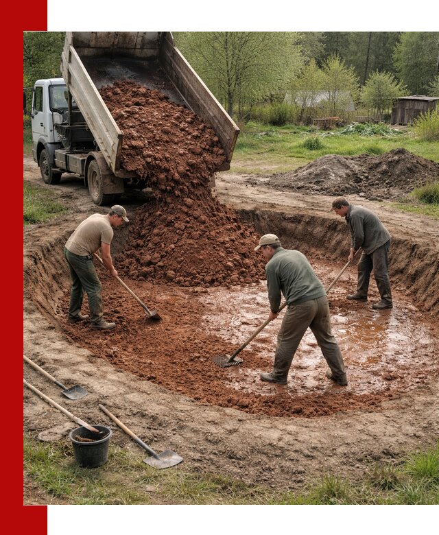 Купить качественную глину для пруда в Карасуке