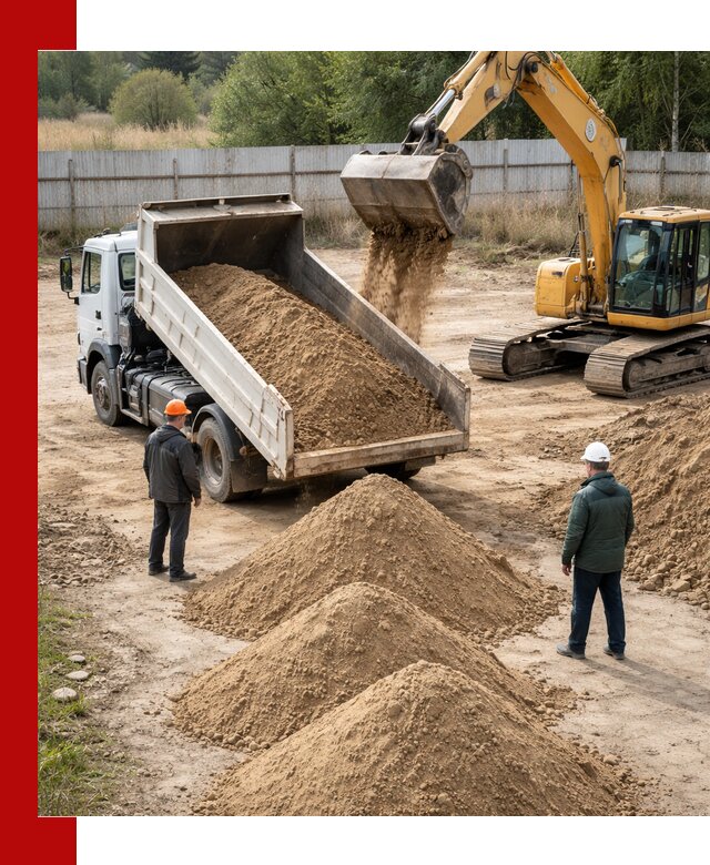 Доставка супеси вагонными и автопартиями в Карасуке