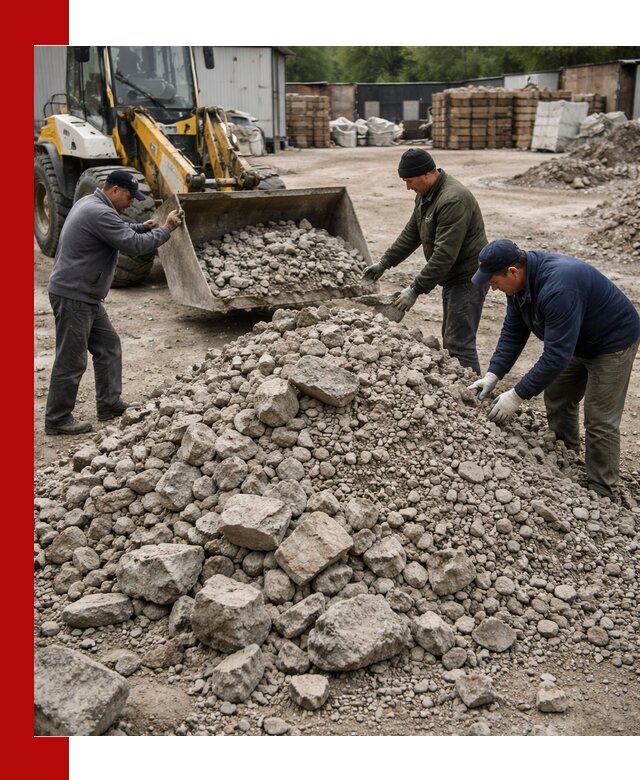 Демонтаж и вывоз бой бетона в Карасуке