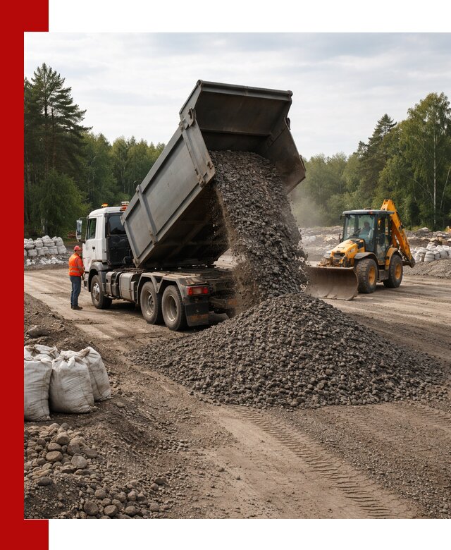 Доставка дробленого асфальта в Карасуке для дорожных работ