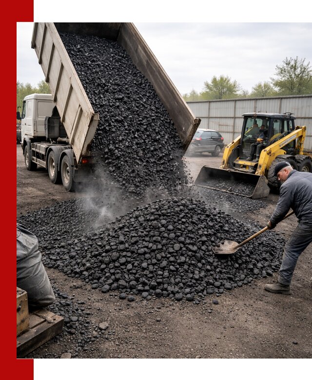 Доставка угля орех в Карасуке оптом и в розницу
