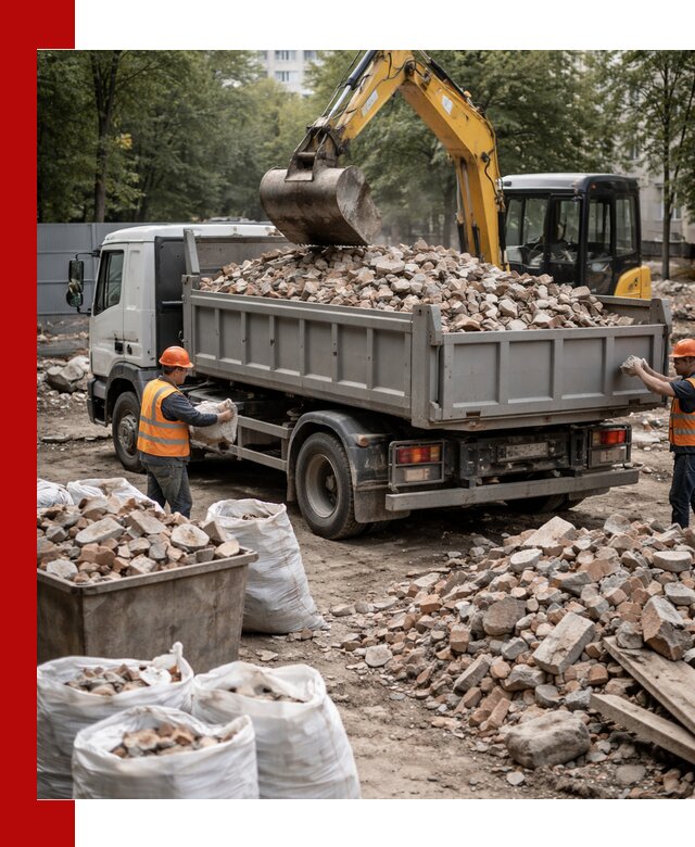 Вывоз строительного мусора в Карасуке с самосвалами и контейнерами